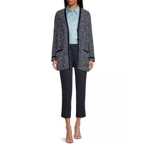 BOSS by Hugo Boss | NWT | Jienna Speckled Cardigan | Size 18 | Navy And White